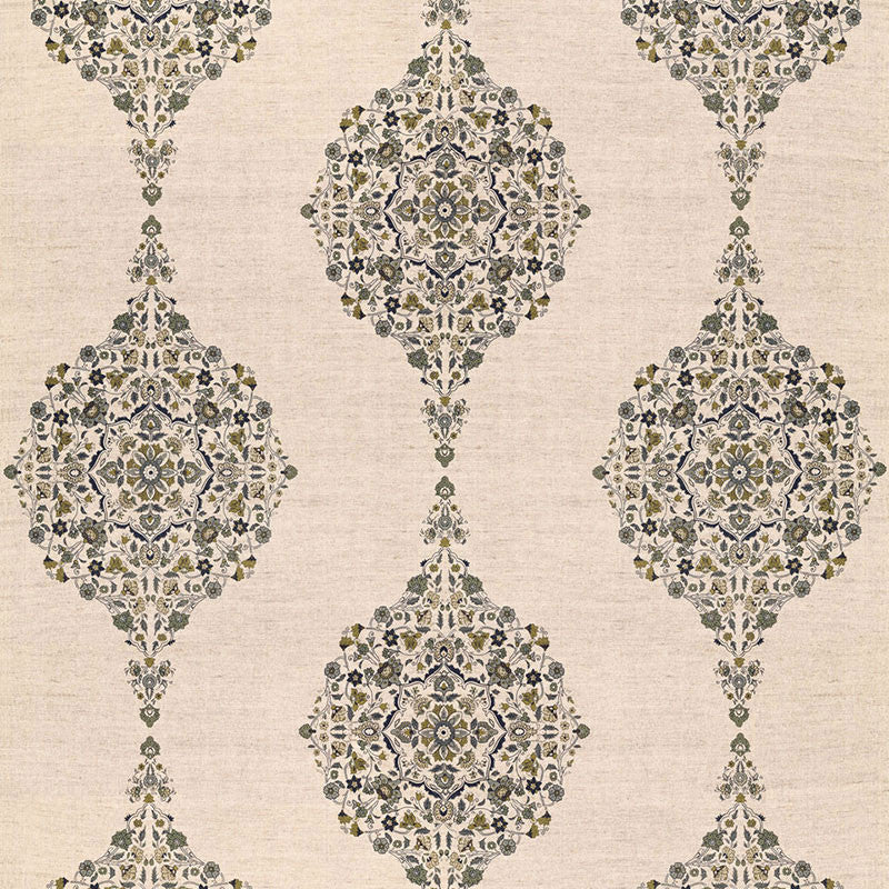 Mehndi Linen Print Smoke 175322 by Schumacher Fabric Schumacher Fabric Mehndi Linen Print Smoke 175322Fabric COTTON 50% INDIA </p><p>Repeat: H: HORZ. 17 1/2" (44CM) , V: VERT. 31" (79CM) 52.5 - Fabric Carolina -