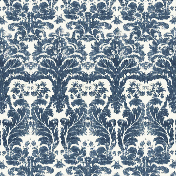 Aurora Damask Indigo 175342 by Schumacher Fabric AU NATUREL 2 See Sample ITALY MEDIUM DUTY </p><p>Repeat: Horizontal: 17 3/4" (45CM) and Vertical: 45 3/4" (116CM) 54" WIDE (137CM) - Fabric Carolina -