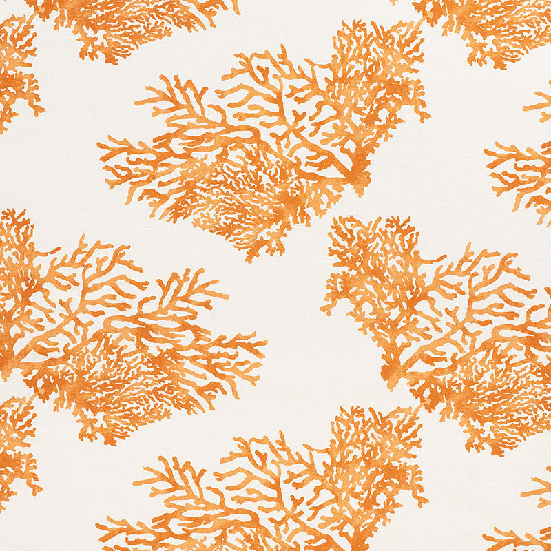 Great Barrier Reef Orange 175366 by Schumacher Fabric NAUTILUS See Sample ITALY LIGHT DUTY </p><p>Repeat: Horizontal: 27" (69CM) and Vertical: 26" (66CM) 54" (137CM) - Fabric Carolina -