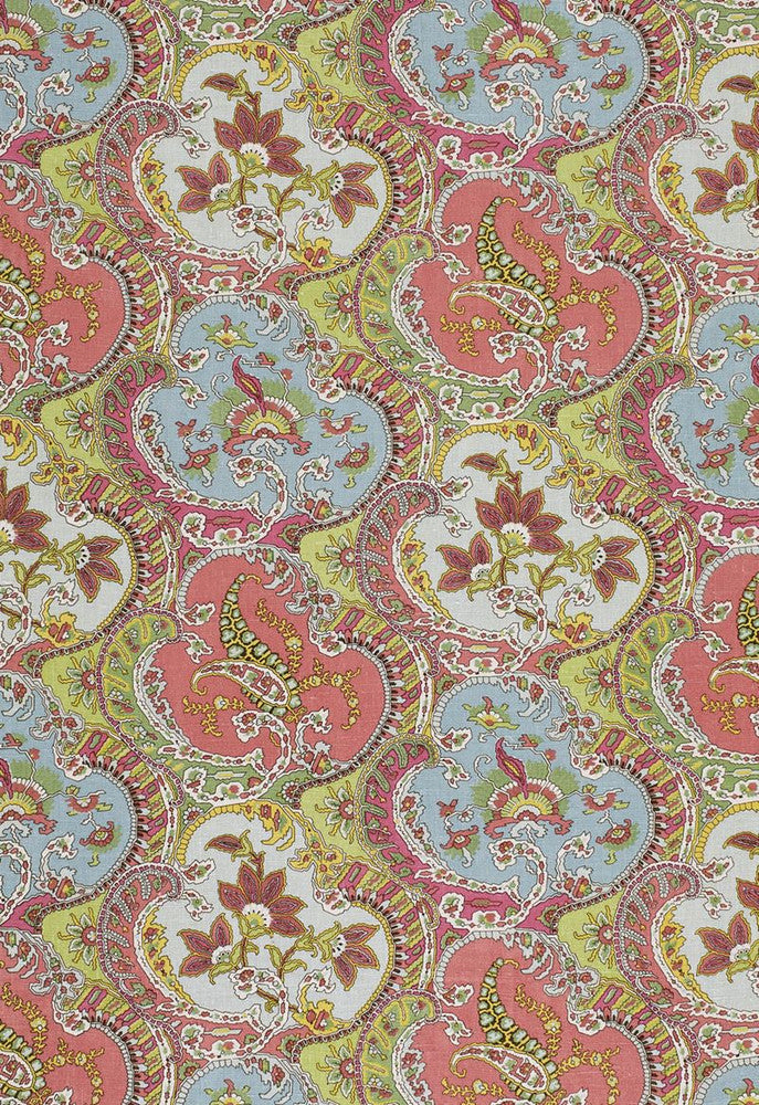Pickfair Paisley Multi 175550 by Schumacher Fabric Timothy-Corrigan 100% Linen - Horizontal: 8.75 and Vertical: 26.25 52.5 - Fabric Carolina -
