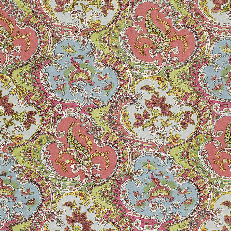 Pickfair Paisley Multi 175550 by Schumacher Fabric TIMOTHY CORRIGAN LINEN 100% THAILAND </p><p>Repeat: Horizontal: 8 3/4" (22CM) and Vertical: 26 1/4" (67CM) 52.5 - Fabric Carolina -