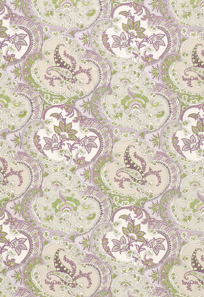 Pickfair Paisley Lilac 175551 by Schumacher Fabric Timothy-Corrigan 100% Linen - Horizontal: 8.75 and Vertical: 26.25 52.5 - Fabric Carolina -