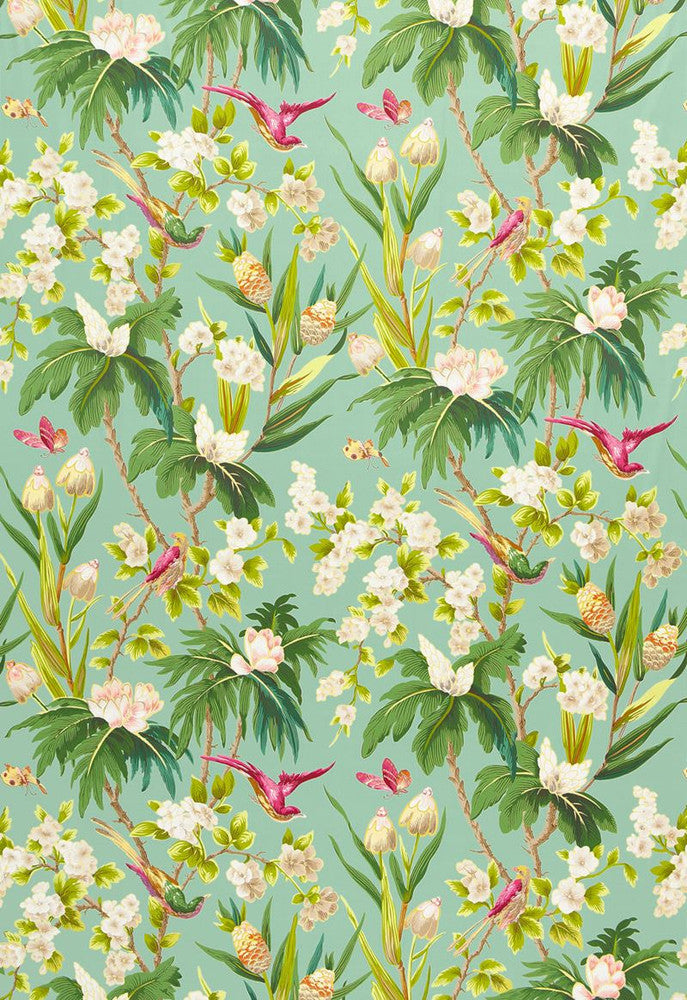 Seychelles Sea 175702 by Schumacher Fabric Classic-Prints 100% Cotton - Horizontal: 27 and Vertical: 52.5 54 - Fabric Carolina -