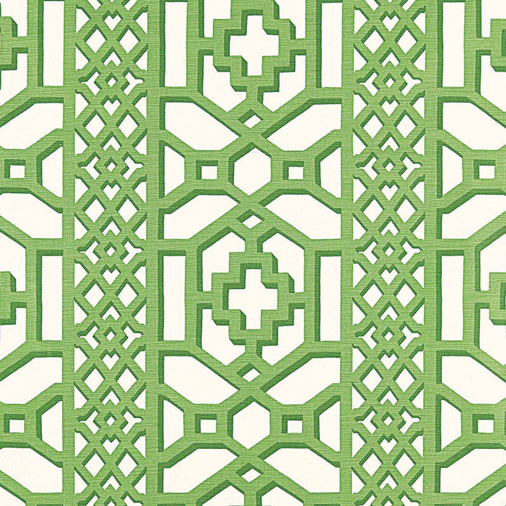 Zanzibar Trellis Chintz Jade 175731 by Schumacher Fabric 125TH ANNIVERSARY See Sample BELGIUM MEDIUM DUTY </p><p>Repeat: Horizontal: 13 1/2" (34CM) and Vertical: 12 1/2" (32CM) 54" WIDE (137CM) - Fabric Carolina -