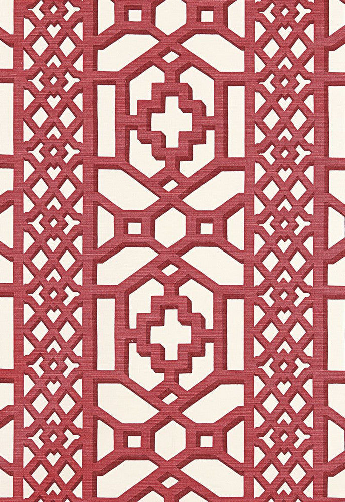 Zanzibar Trellis Matte Lacquer 175742 by Schumacher Fabric 125TH-ANNIVERSARY 55% Linen, 45% Cotton - Horizontal: 13.5 and Vertical: 12.5 54 - Fabric Carolina -