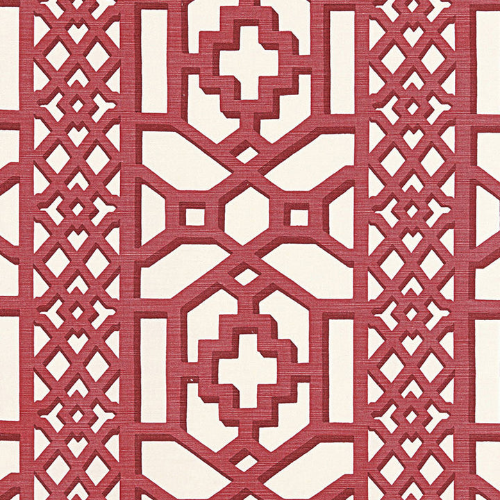 Zanzibar Trellis Matte Lacquer 175742 by Schumacher Designer Fabric 125TH ANNIVERSARY See Sample BELGIUM MEDIUM DUTY </p><p>Repeat: Horizontal: 13 1/2" (34CM) and Vertical: 12 1/2" (32CM) 54" WIDE (137CM) - Swanky Fabrics -