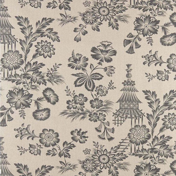 Song Garden Greige 175750 by Schumacher Fabric Schumacher-Classics 100% Linen - Horizontal: 27 and Vertical: 31.75 54 - Fabric Carolina -