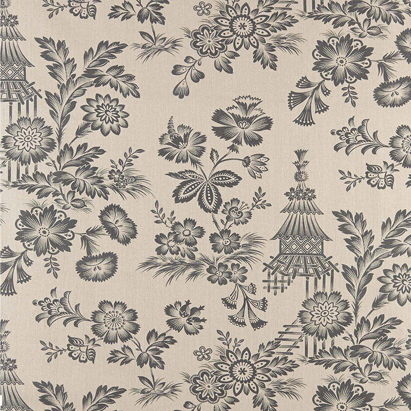 Song Garden Greige 175750 by Schumacher Designer Fabric SCHUMACHER CLASSICS See Sample FRANCE - </p><p>Repeat: Horizontal: 27" (69CM) and Vertical: 31 3/4" (81CM) 54" WIDE (137CM) - Swanky Fabrics -