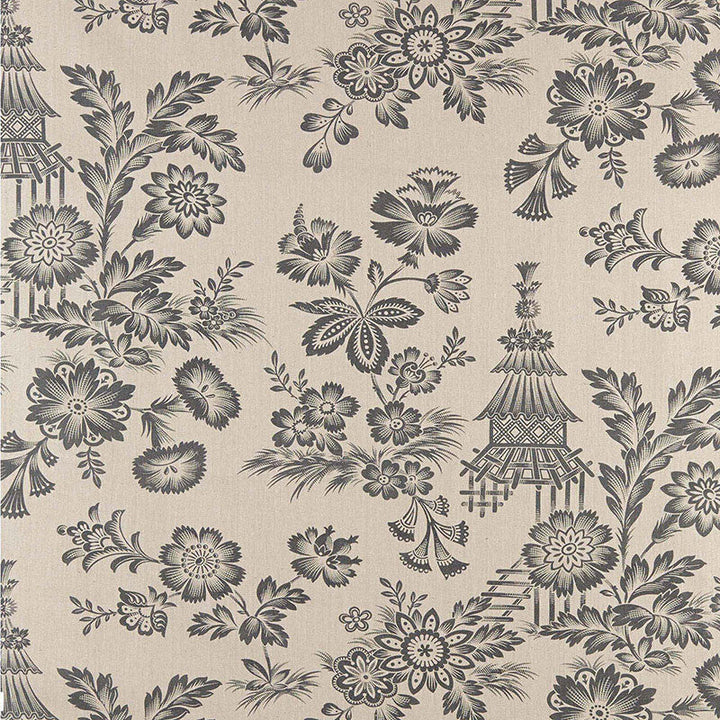 Song Garden Greige 175750 by Schumacher Designer Fabric SCHUMACHER CLASSICS See Sample FRANCE - </p><p>Repeat: Horizontal: 27" (69CM) and Vertical: 31 3/4" (81CM) 54" WIDE (137CM) - Swanky Fabrics -