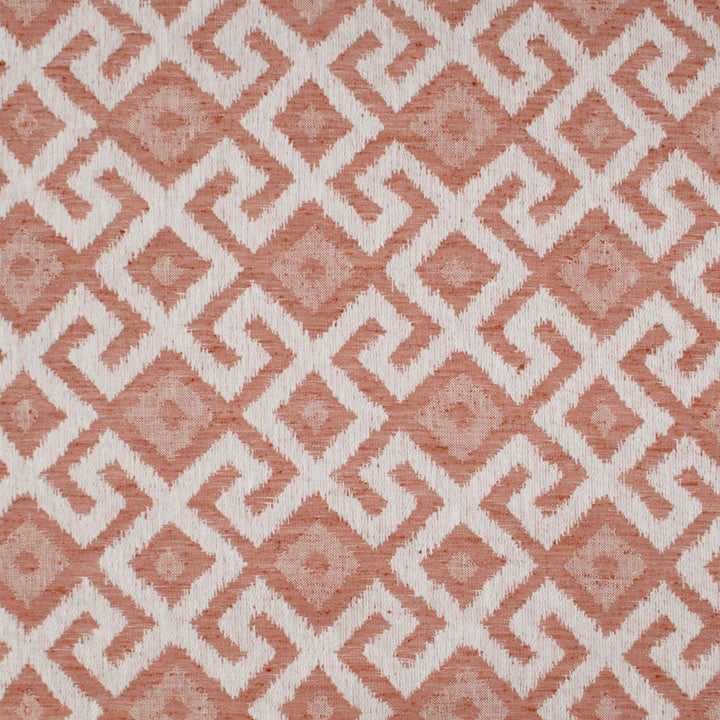 Anasazi Fret Coral by RM CoCo Fabric Artifacts Collection 86% Polyester 14% Cotton See Sample 40000 Horizontal: 6.85 and Vertical: 6.85 54 - Fabric Carolina -