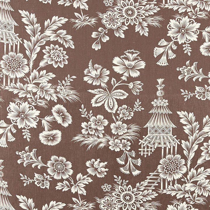 Song Garden Cocoa 175753 by Schumacher Fabric SCHUMACHER CLASSICS See Sample FRANCE - </p><p>Repeat: Horizontal: 27" (69CM) and Vertical: 31 3/4" (81CM) 54" WIDE (137CM) - Fabric Carolina -