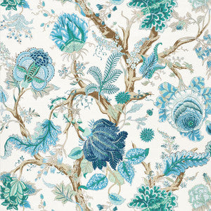 Indian Arbre Peacock & Emerald 175784 by Schumacher Fabric