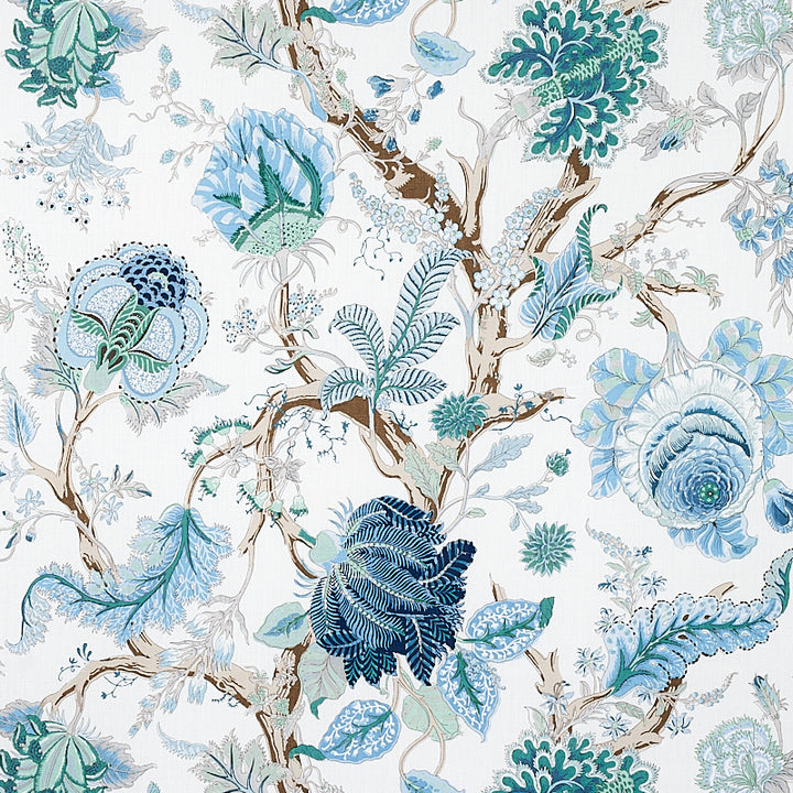 Indian Arbre Peacock & Emerald 175784 by Schumacher Fabric SCHUMACHER CLASSICS LINEN 100% THAILAND MARTINDALE 20,000 </p><p>Repeat: Horizontal: 52" (132CM) and Vertical: 46" (117CM) 52 - Fabric Carolina -