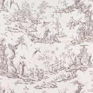 Shengyou Toile Driftwood 175802 by Schumacher Fabric