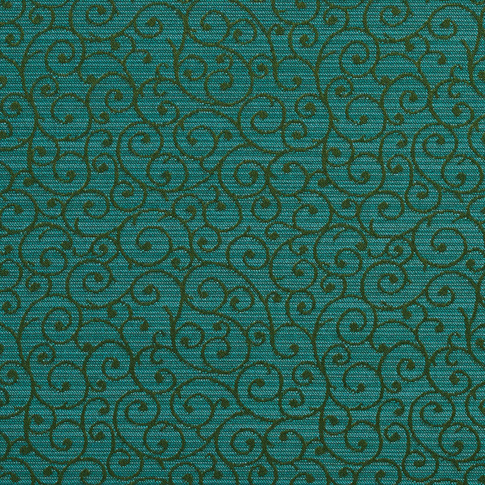 1758 Peacock by Charlotte Fabric Durables 100% Recycled Polyester Made In USA Exceeds 100,000 Wyzenbeek Rubs (Heavy Duty) Horizontal: 4.75" x Vertical: 4.25" 54 Inches - Fabric Carolina -