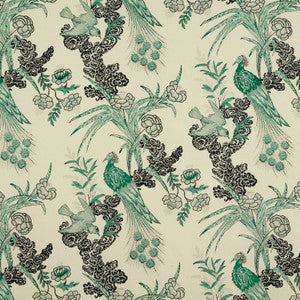 Peacock Emerald 175911 by Schumacher Fabric