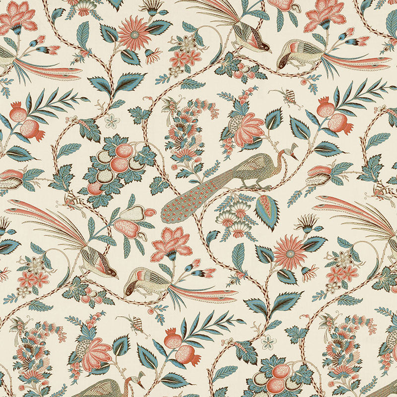 Campagne Peacock & Rouge 175950 by Schumacher Fabric Schumacher Fabric Campagne Peacock & Rouge 175950Fabric LINEN 90% BELGIUM </p><p>Repeat: H: HORZ. 18" (46CM) , V: VERT. 54" (137CM) 55 - Fabric Carolina -