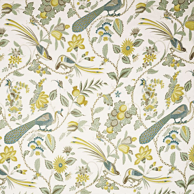 Campagne Cadet & Citron 175951 by Schumacher Fabric Schumacher-Classics 90% Linen, 10% Nylon Martindale 20,000 Horizontal: 18 and Vertical: 54 55 - Fabric Carolina -