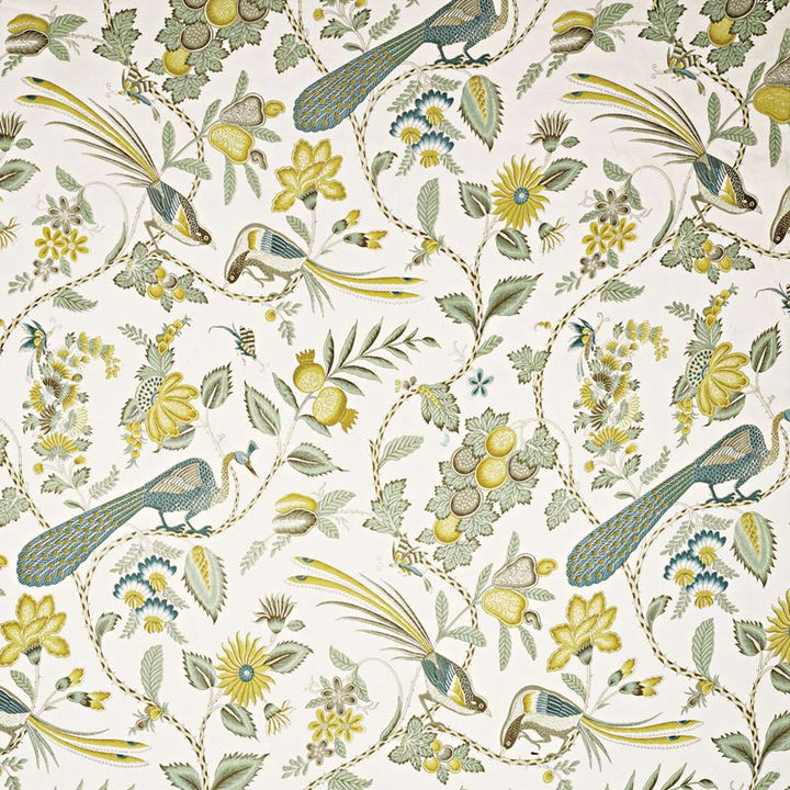 Campagne Cadet & Citron 175951 by Schumacher Fabric Schumacher-Classics 90% Linen, 10% Nylon Martindale 20,000 Horizontal: 18 and Vertical: 54 55 - Fabric Carolina -