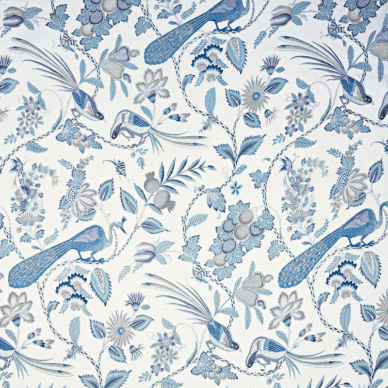 Campagne Bleu & Gris 175952 by Schumacher Fabric SCHUMACHER CLASSICS See Sample BELGIUM MEDIUM DUTY </p><p>Repeat: Horizontal: 18" (46CM) and Vertical: 54" (137CM) 55" WIDE (140CM) - Fabric Carolina -