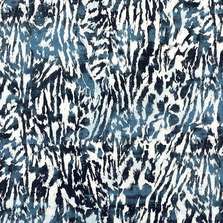 Feline Indigo 175995 by Schumacher Designer Fabric CELERIE KEMBLE III LINEN 100% ITALY </p><p>Repeat: Horizontal: 27" (69CM) and Vertical: 35 3/8" (90CM) 54 - Swanky Fabrics -
