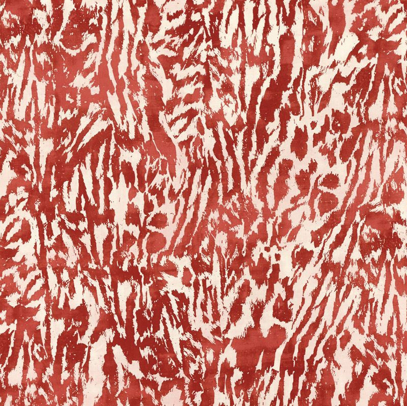 Feline Alizarin 175996 by Schumacher Fabric Celerie-Kemble 100% Linen - Horizontal: 27 and Vertical: 35.375 54 - Fabric Carolina -