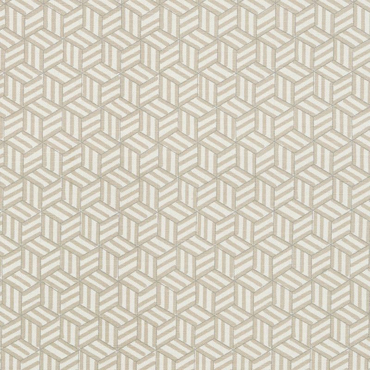 Tumbling Blocks Greige 176040 by Schumacher Fabric Miles-Redd 53% Linen, 47% Cotton Wyzenbeek 15,000 Horizontal: 6.75 and Vertical: 8 54 - Fabric Carolina -
