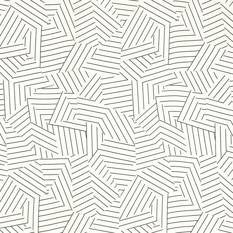 Deconstructed Stripe Black 176050 by Schumacher Fabric Miles-Redd 100% Linen Wyzenbeek 15,000 Horizontal: 13.5 and Vertical: 18 54 - Fabric Carolina -
