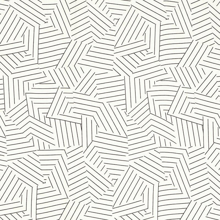 Deconstructed Stripe Black 176050 by Schumacher Fabric Miles-Redd 100% Linen Wyzenbeek 15,000 Horizontal: 13.5 and Vertical: 18 54 - Fabric Carolina -