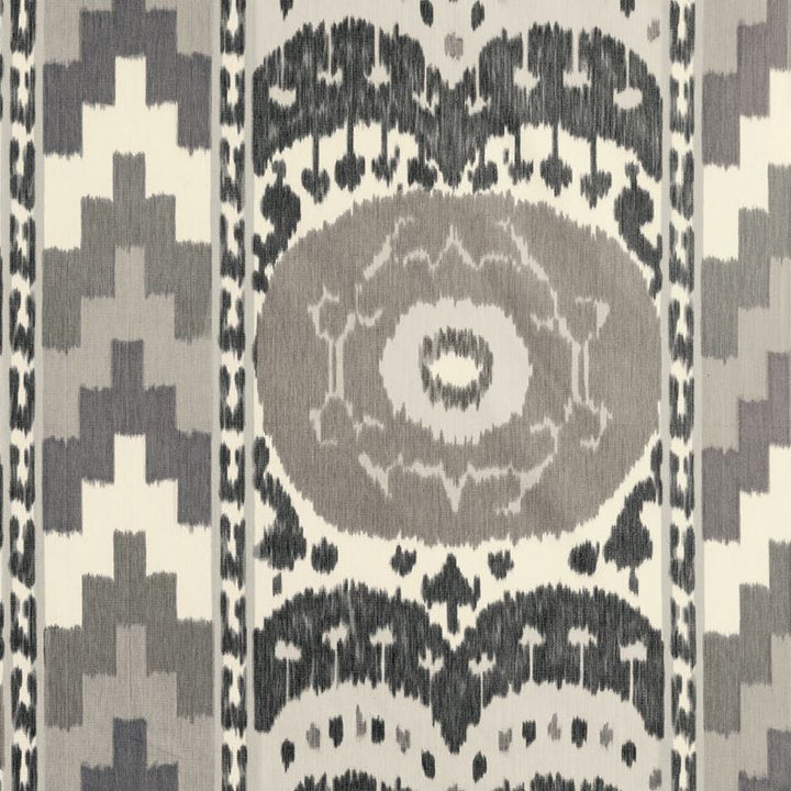 Samarkand Ikat II Charcoal 176060 by Schumacher Fabric Schumacher-Classics 100% Cotton - Horizontal: 28 and Vertical: 32 57 - Fabric Carolina -