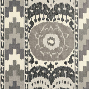 Samarkand Ikat Ii Charcoal 176060 by Schumacher Fabric