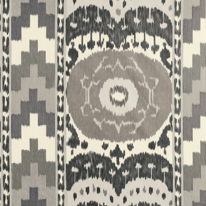 Samarkand Ikat Ii Charcoal 176060 by Schumacher Fabric SCHUMACHER CLASSICS See Sample SWITZERLAND LIGHT DUTY </p><p>Repeat: Horizontal: 28" (71CM) and Vertical: 32" (81CM) 57" (145CM) - Fabric Carolina -