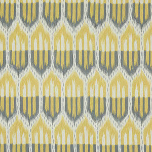 Bukhara Ikat Citrine & Smoke 176081 by Schumacher Fabric