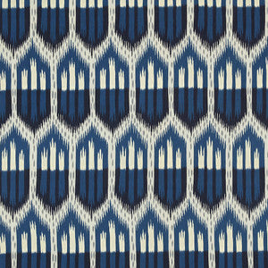 Bukhara Ikat Indigo 176084 by Schumacher Fabric