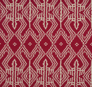 Asaka Ikat Red 176090 by Schumacher Fabric