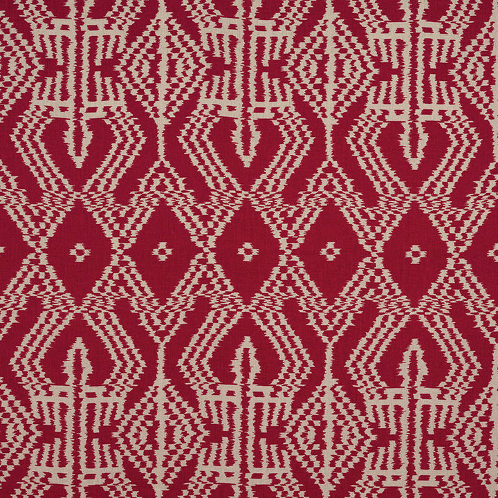 Asaka Ikat Red 176090 by Schumacher Fabric IKAT COLLECTION LINEN 100% ITALY MARTINDALE 10,000 </p><p>Repeat: Horizontal: 13 3/8" (34CM) and Vertical: 28 3/8" (72CM) 53.5 - Fabric Carolina -