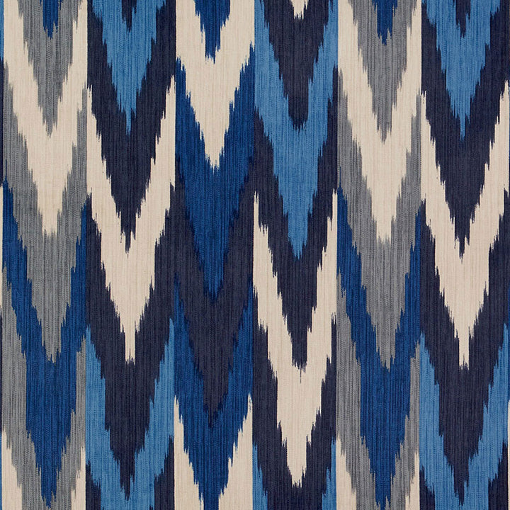 Kashgar Velvet Ikat Indigo & Slate 176100 by Schumacher Fabric IKAT COLLECTION COTTON 100% ITALY </p><p>Repeat: Horizontal: 13 3/8" (34CM) and Vertical: 37 1/2" (95CM) 54.5 - Fabric Carolina -