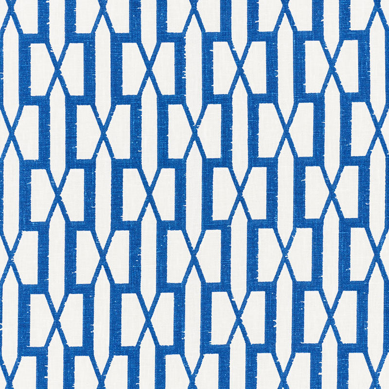 Belvedere Sea 176118 by Schumacher Designer Fabric VEERE GRENNEY LINEN 100% UNITED KINGDOM MARTINDALE 25,000 </p><p>Repeat: Horizontal: 2 7/8" (7CM) and Vertical: 4" (10CM) 53.5 - Swanky Fabrics -