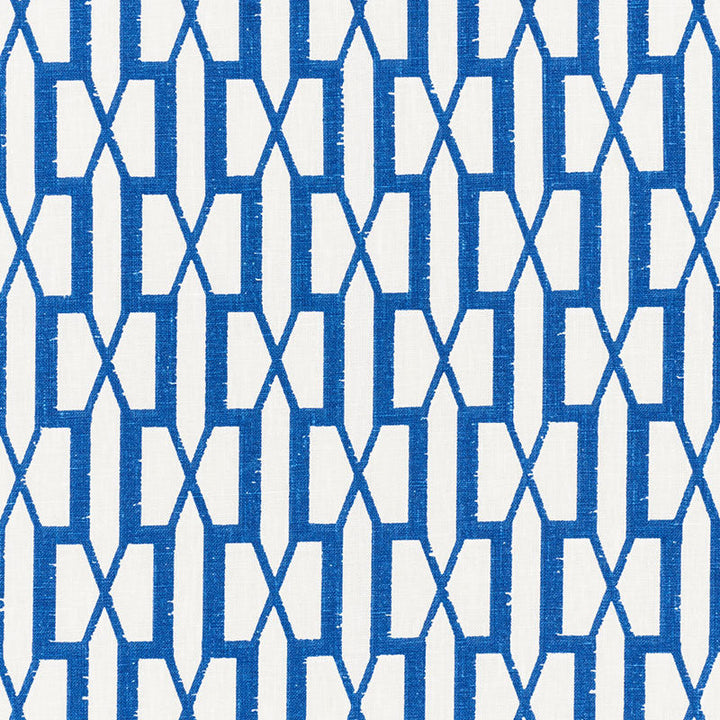Belvedere Sea 176118 by Schumacher Designer Fabric VEERE GRENNEY LINEN 100% UNITED KINGDOM MARTINDALE 25,000 </p><p>Repeat: Horizontal: 2 7/8" (7CM) and Vertical: 4" (10CM) 53.5 - Swanky Fabrics -