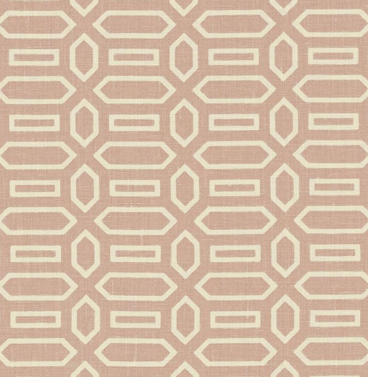 Pavillion Temple Pink 176141 by Schumacher Designer Fabric Veere-Grenney 100% Linen Martindale 25,000 Horizontal: 2.5 and Vertical: 1.625 52 - Swanky Fabrics -