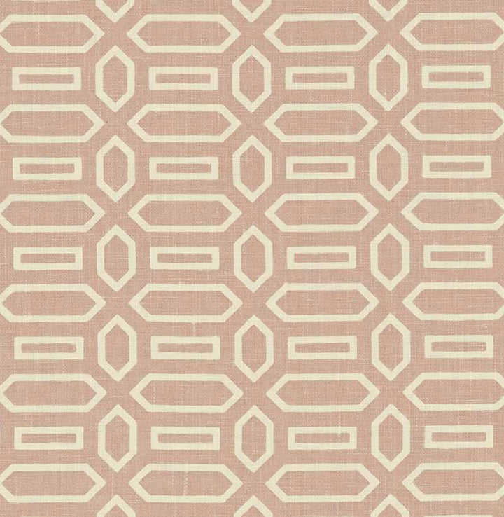 Pavillion Temple Pink 176141 by Schumacher Designer Fabric VEERE GRENNEY LINEN 100% UNITED KINGDOM MARTINDALE 25,000 </p><p>Repeat: Horizontal: 2 1/2" (6CM) and Vertical: 1 5/8" (4CM) 52 - Swanky Fabrics -