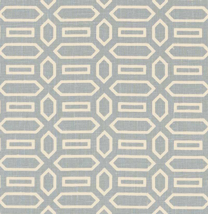 Pavillion Orpington Blue 176144 by Schumacher Designer Fabric VEERE GRENNEY LINEN 100% UNITED KINGDOM MARTINDALE 25,000 </p><p>Repeat: Horizontal: 2 1/2" (6CM) and Vertical: 1 5/8" (4CM) 52 - Swanky Fabrics -