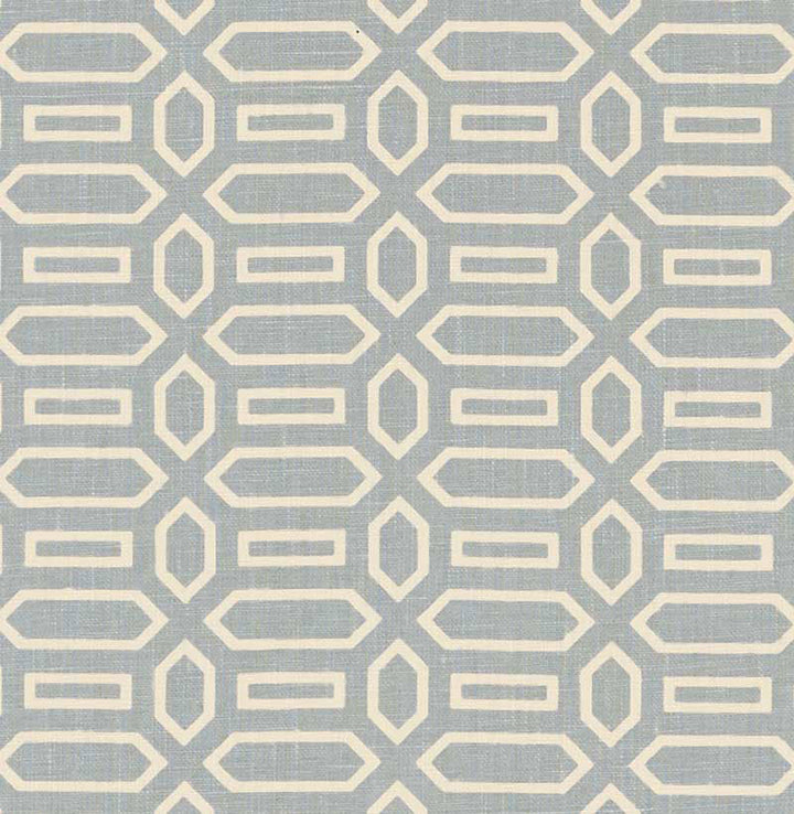 Pavillion Orpington Blue 176144 by Schumacher Designer Fabric VEERE GRENNEY LINEN 100% UNITED KINGDOM MARTINDALE 25,000 </p><p>Repeat: Horizontal: 2 1/2" (6CM) and Vertical: 1 5/8" (4CM) 52 - Swanky Fabrics -