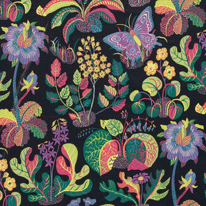 Exotic Butterfly Black 176182 by Schumacher Fabric