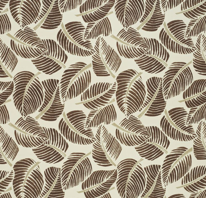 Costa Rica Chocolate 176192 by Schumacher Designer Fabric Good-Vibrations 100% Cotton Martindale 20,000 Horizontal: 55 and Vertical: 47 55 - Swanky Fabrics -