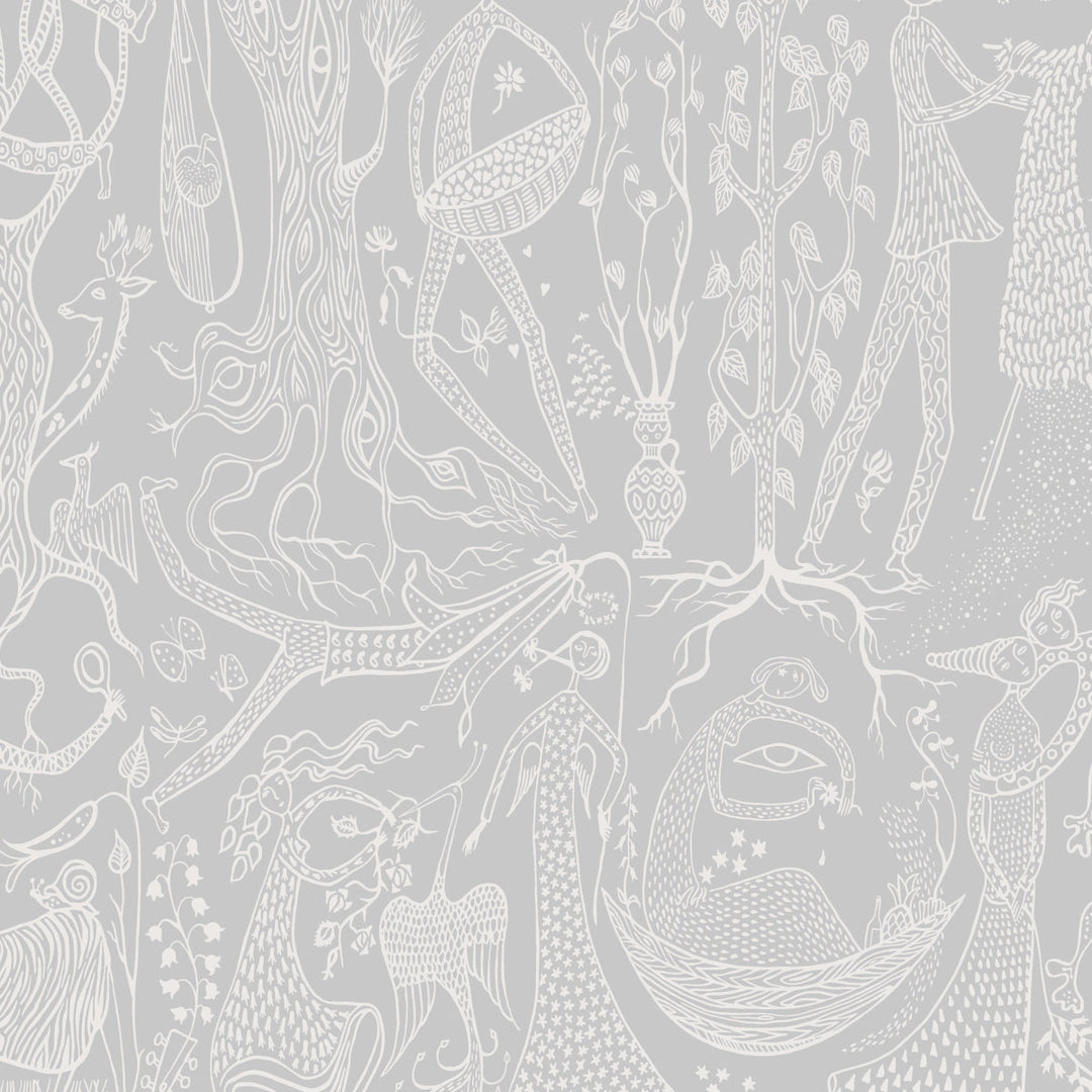 Poème D'Amour - Grey by Schumacher Wallcovering