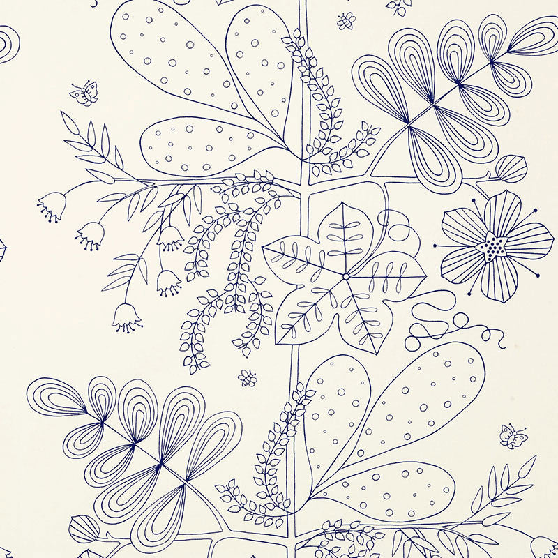 Blommen Print Navy 176203 by Schumacher Fabric Schumacher Fabric Blommen Print Navy 176203Fabric COTTON 100% UNITED STATES OF AMERICA </p><p>Repeat: H: HORZ. 27 1/2" (70CM) , V: VERT. 35 1/4" (90CM) 55 - Fabric Carolina -