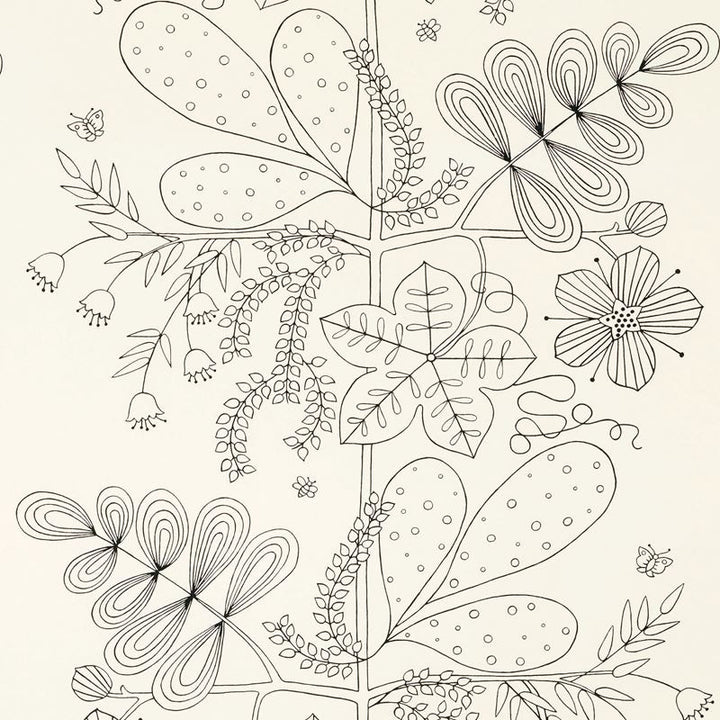 Blommen Print Black 176204 by Schumacher Fabric Good-Vibrations 100% Cotton Wyzenbeek 15,000 Horizontal: 27.5 and Vertical: 35.25 55 - Fabric Carolina -