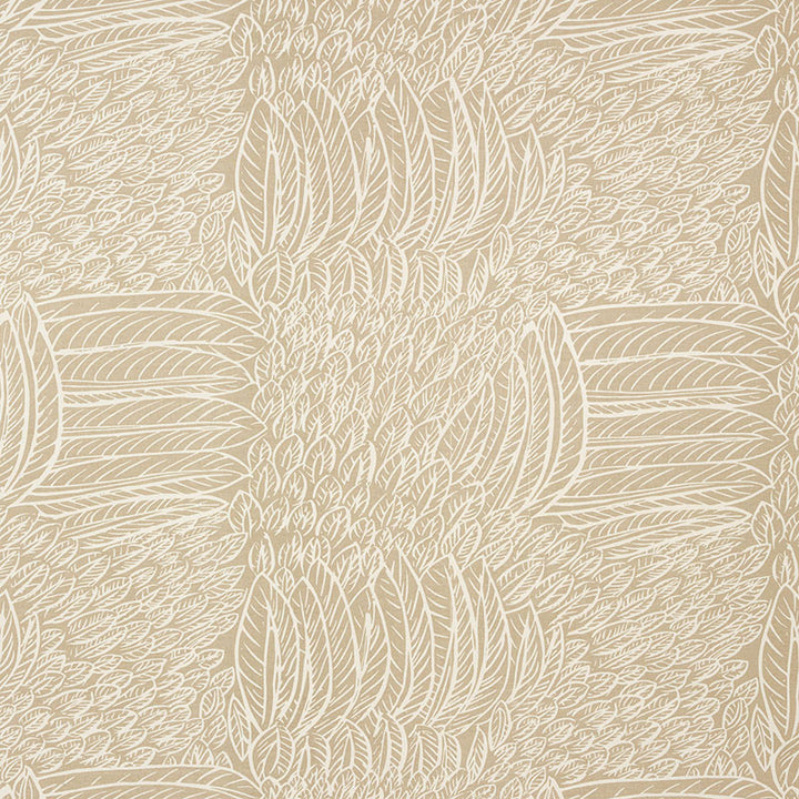 Featherfest Natural 176230 by Schumacher Fabric Good Vibrations LINEN 55% COTTON 45% UNITED STATES OF AMERICA WYZENBEEK 15,000 </p><p>Repeat: Horizontal: 26 3/4" (68CM) and Vertical: 24 3/4" (63CM) 53 - Fabric Carolina -