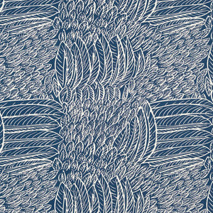 Featherfest Navy 176233 by Schumacher Fabric